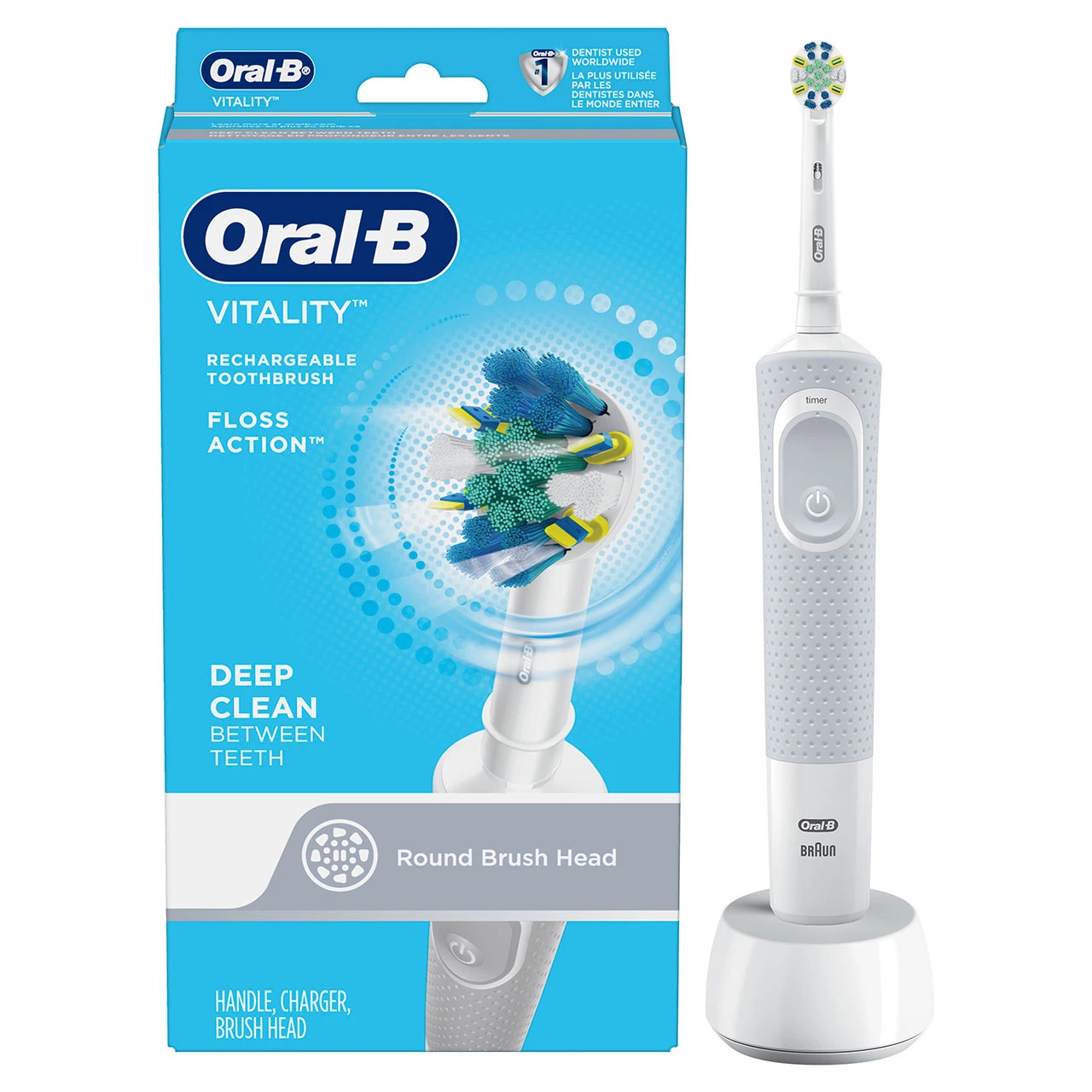 Oral B Oral-B Vitality FlossAction Electric Rechargeable Toothbrush 1 Oral B Oral-B Vitality FlossAction Electric Rechargeable Toothbrush