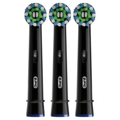 Oral B CrossAction Replacement Brush Heads, Black, 3-Count