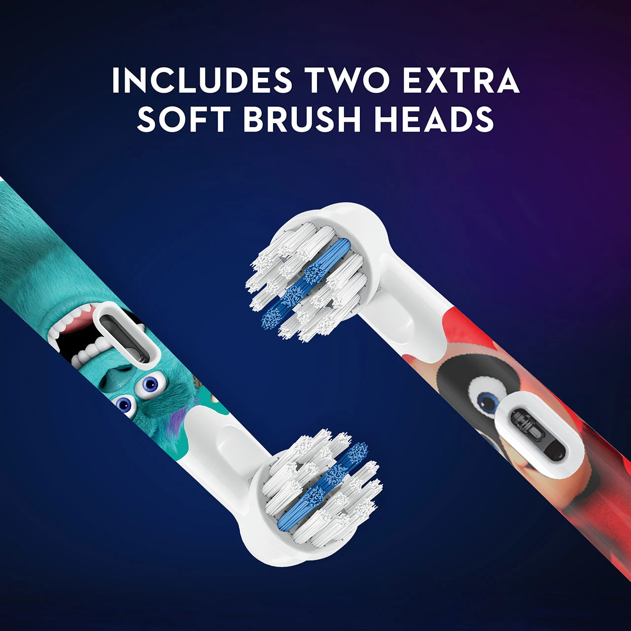Oral B Kids Extra Soft Replacement Brush Heads Featuring Pixar Favorites, 2 Count 3 Oral B Kids Extra Soft Replacement Brush Heads Featuring Pixar Favorites, 2 Count - Image 3