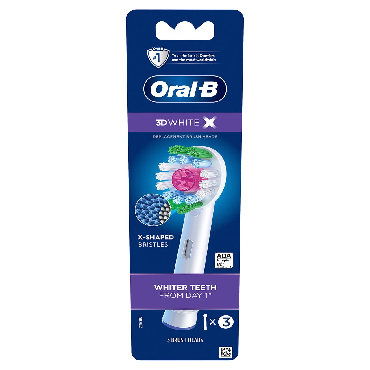 Oral B Oral-B 3D White X-Filament Replacement Brush Heads, 3 Count 1 Oral B Oral-B 3D White X-Filament Replacement Brush Heads, 3 Count