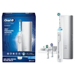 Oral B Genius 7500 Rechargeable Electric Toothbrush, White