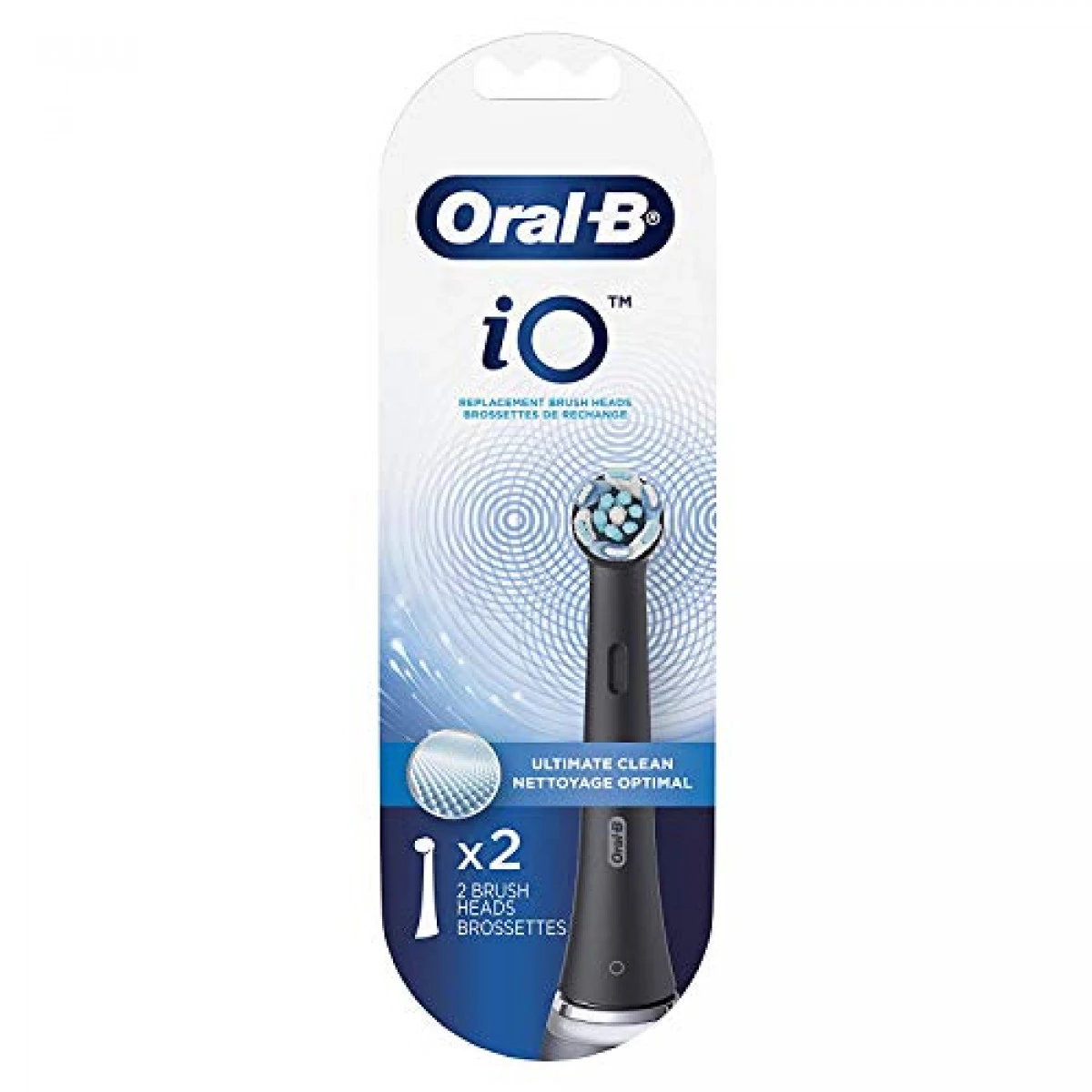 Oral B Oral-B IO Ultimate Clean Replacement Brush Heads, Black, 2 Count 1 Oral B Oral-B IO Ultimate Clean Replacement Brush Heads, Black, 2 Count