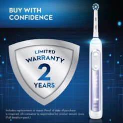 Oral B Genius 6000 Rechargeable Electric Toothbrush, Orchid Purple -Oral B Sales Store Oral B Power Orchid Purple Warranty 80011.1695097616