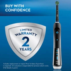 Oral B Smart 5000 Rechargeable Electric Toothbrush, Black -Oral B Sales Store Oral B Pro 5000 SI10 Warranty 73474.1689000454