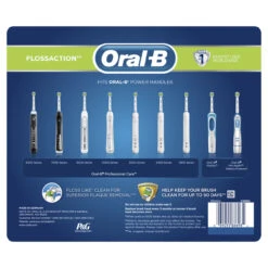 Oral B FlossAction Replacement Brush Heads, 6-Count -Oral B Sales Store flossaction 6ct back 00069055886984 C7N1 87066.1706764256