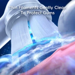 Oral B Oral-B IO Gentle Care Replacement Brush Heads, 2-Count, White -Oral B Sales Store oralB Gentle CareWhite eComm PDP Secondary Imag Thin Filaments 43069.1706763364