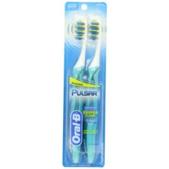 Oral B Oral-B Pulsar Soft Bristle Toothbrush Twin Pack (Colors May Vary)