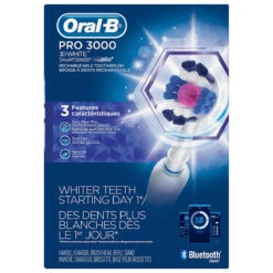 Oral B Oral-B PRO 3000 3D White Electric Rechargeable Toothbrush With Bluetooth SMART