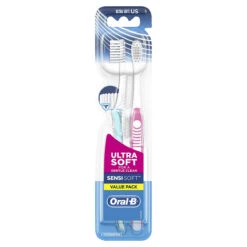 Oral B Oral-B Sensi-Soft Toothbrushes, Ultra Soft, 2 Count